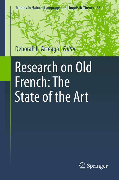 Book cover of Research on Old French: The State of the Art