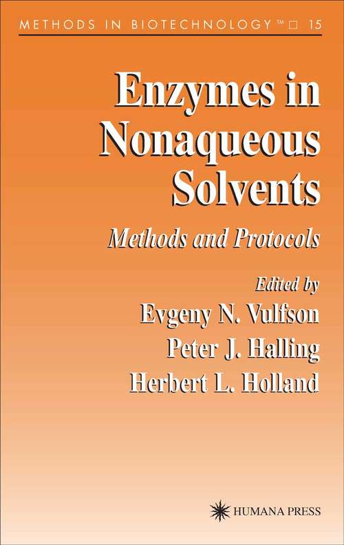 Book cover of Enzymes in Nonaqueous Solvents