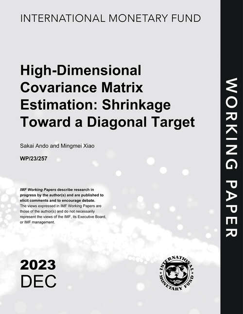 Book cover of High-Dimensional Covariance Matrix Estimation: Shrinkage Toward a Diagonal Target (Imf Working Papers)