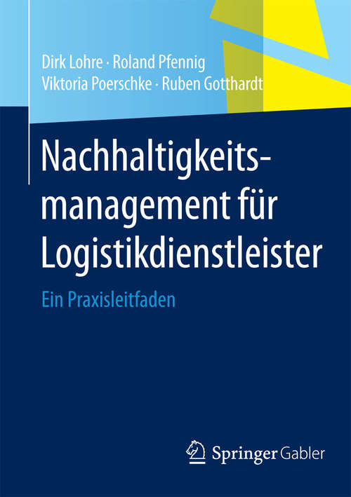 Book cover of Nachhaltigkeitsmanagement für Logistikdienstleister