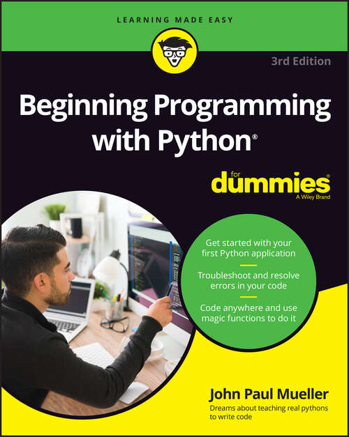 Cover image of Beginning Programming with Python For Dummies