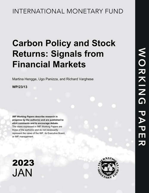 Book cover of Carbon Policy and Stock Returns: Signals from Financial Markets (Imf Working Papers)