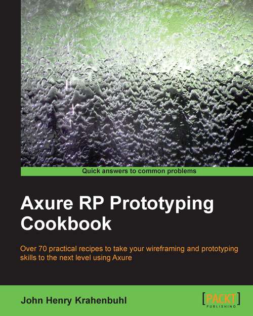 Book cover of Axure RP Prototyping Cookbook