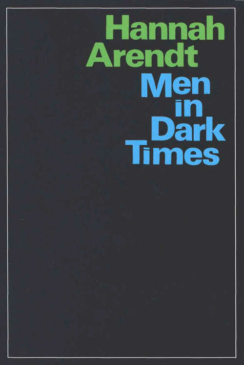 Book cover of Men in Dark Times