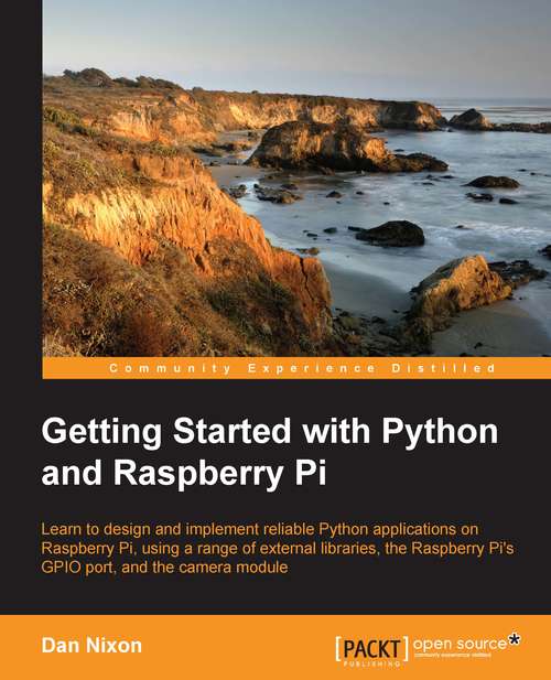 Book cover of Getting Started with Python and Raspberry Pi