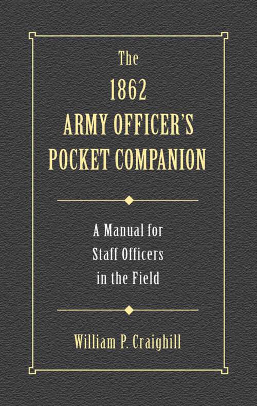 Book cover of 1862 Army Officer's Pocket Companion