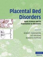 Book cover of Placental Bed Disorders