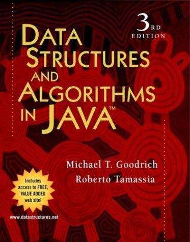 Book cover of Data structures and Algorithms in Java: 3rd edition