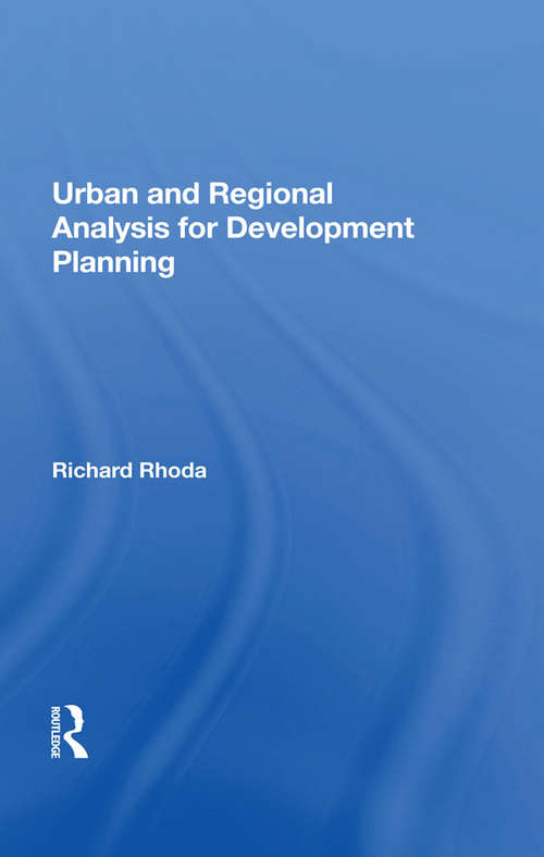 Urban And Regional Analysis For Development Planning