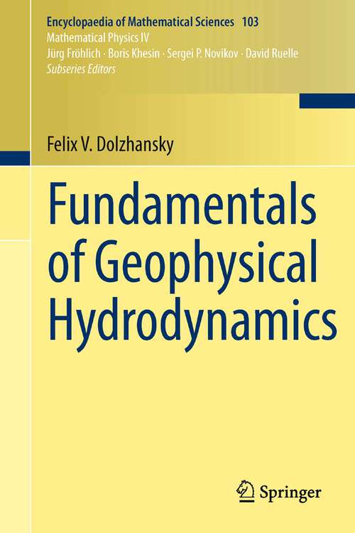 Book cover of Fundamentals of Geophysical Hydrodynamics