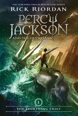 Cover: Percy Jackson and the Olympians, The Lightning Thief, Book 1, by Rick Riordan.